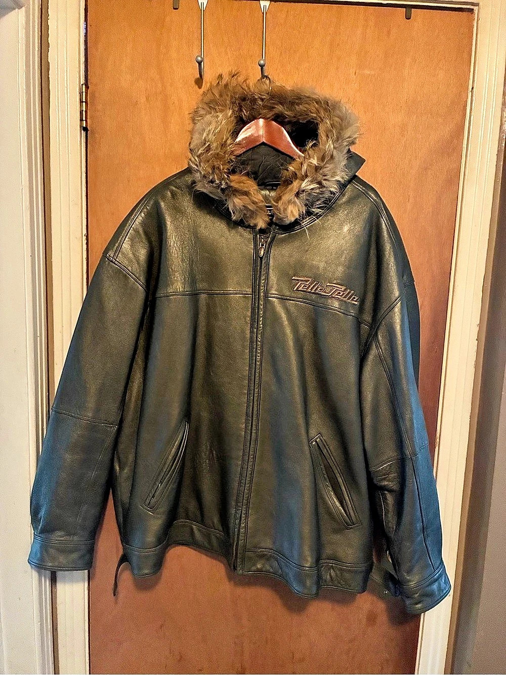 Leather Pelle Pelle Dark Olive Green size 50 3x